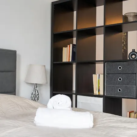 아파트 Lux Apts Deluxe Apartment-zentral-messe-kueche *