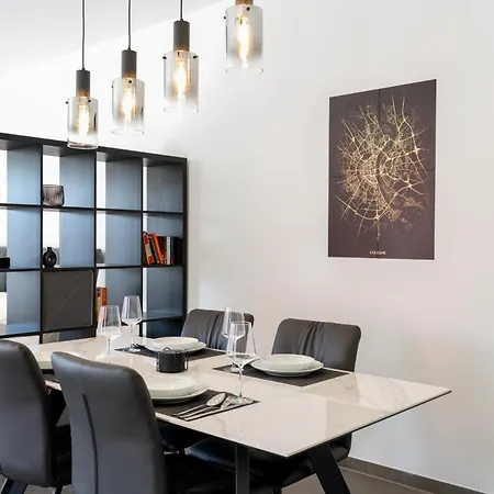 شقة Lux Apts Deluxe Apartment-zentral-messe-kueche