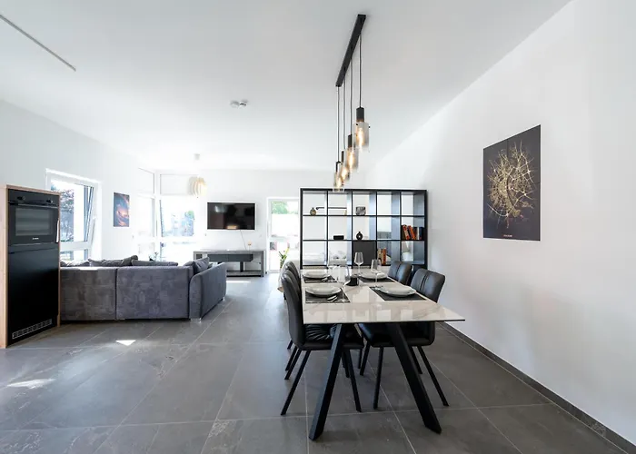 公寓 Lux Apts Deluxe Apartment-zentral-messe-kueche *