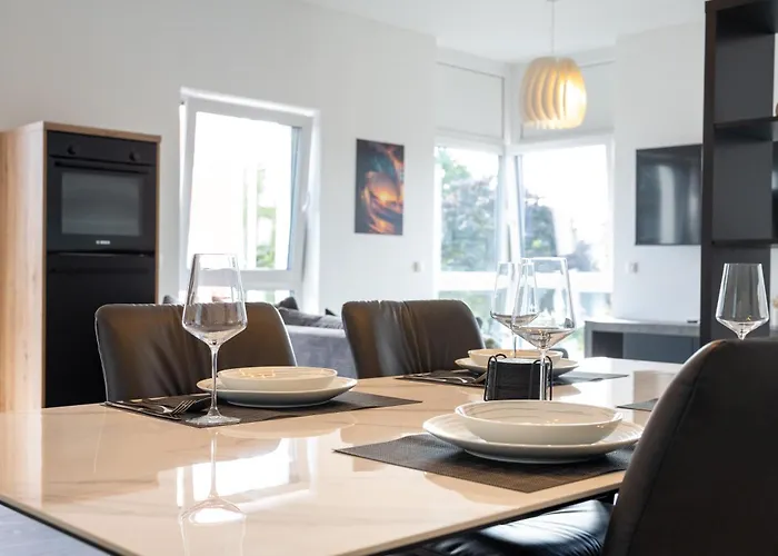 Lux Apts Deluxe Apartment-zentral-messe-kueche 公寓