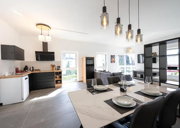 Lux Apts Deluxe Apartment-zentral-messe-kueche *